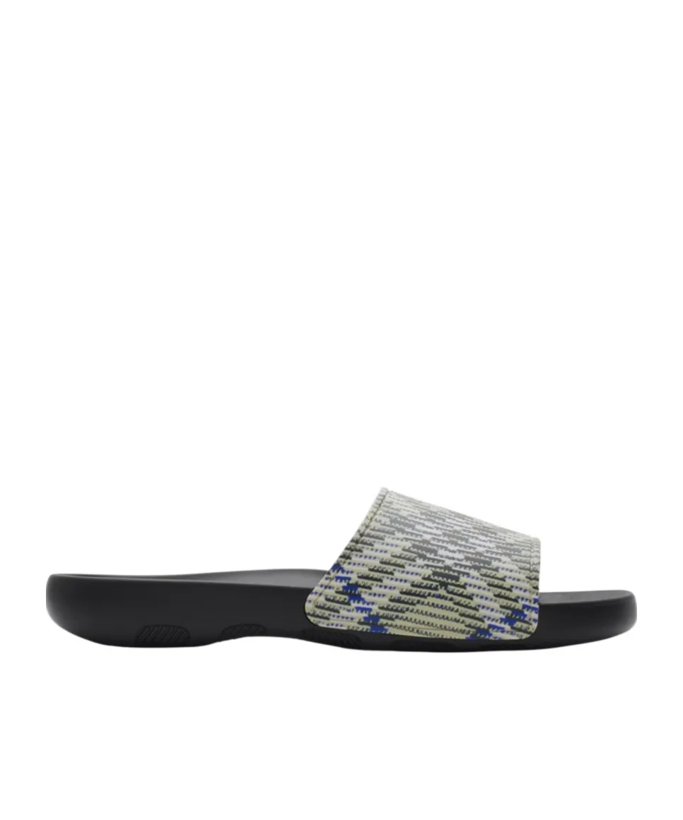 Vintage Check Pattern Slip-On Slides
