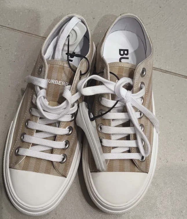 Plaid Low-Cut Casual Shoes