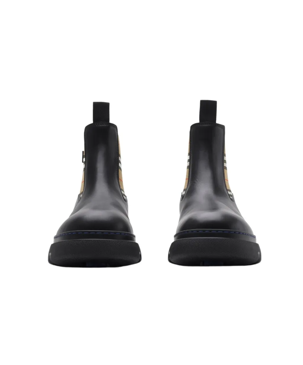Check Pattern Ankle Boots