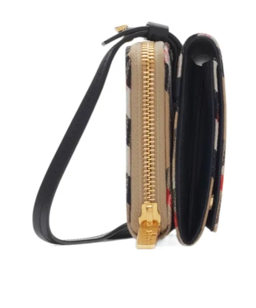 Snip Checked Foldover-Top Pouch