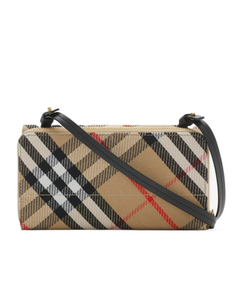 Snip Checked Foldover-Top Pouch