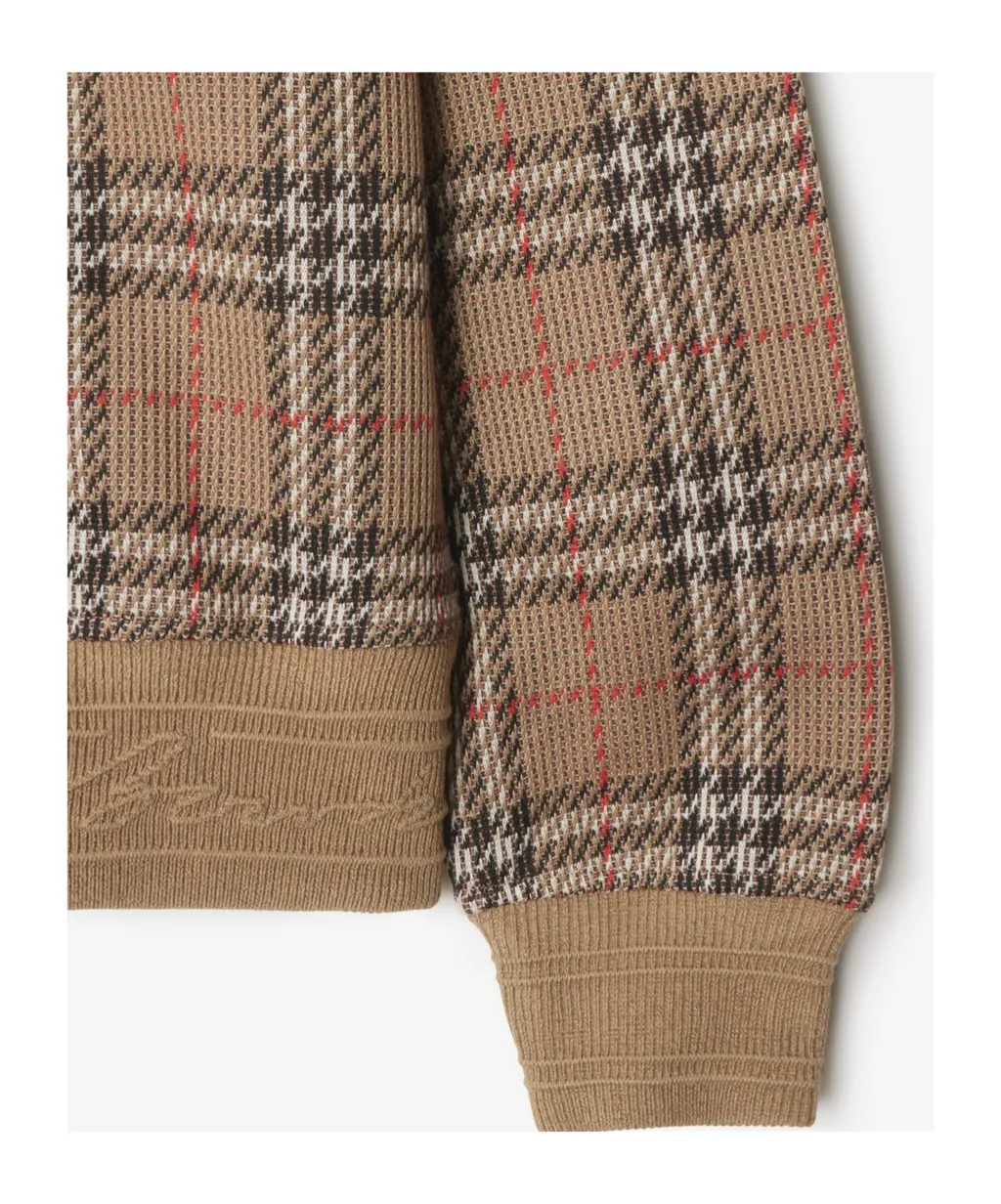 Vintage Checked Crewneck Jumper