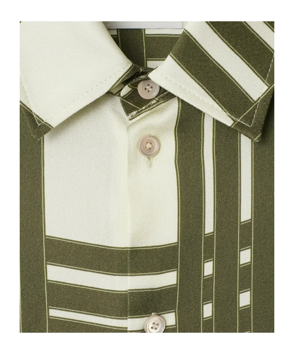 Ribbon Check Silk Dress