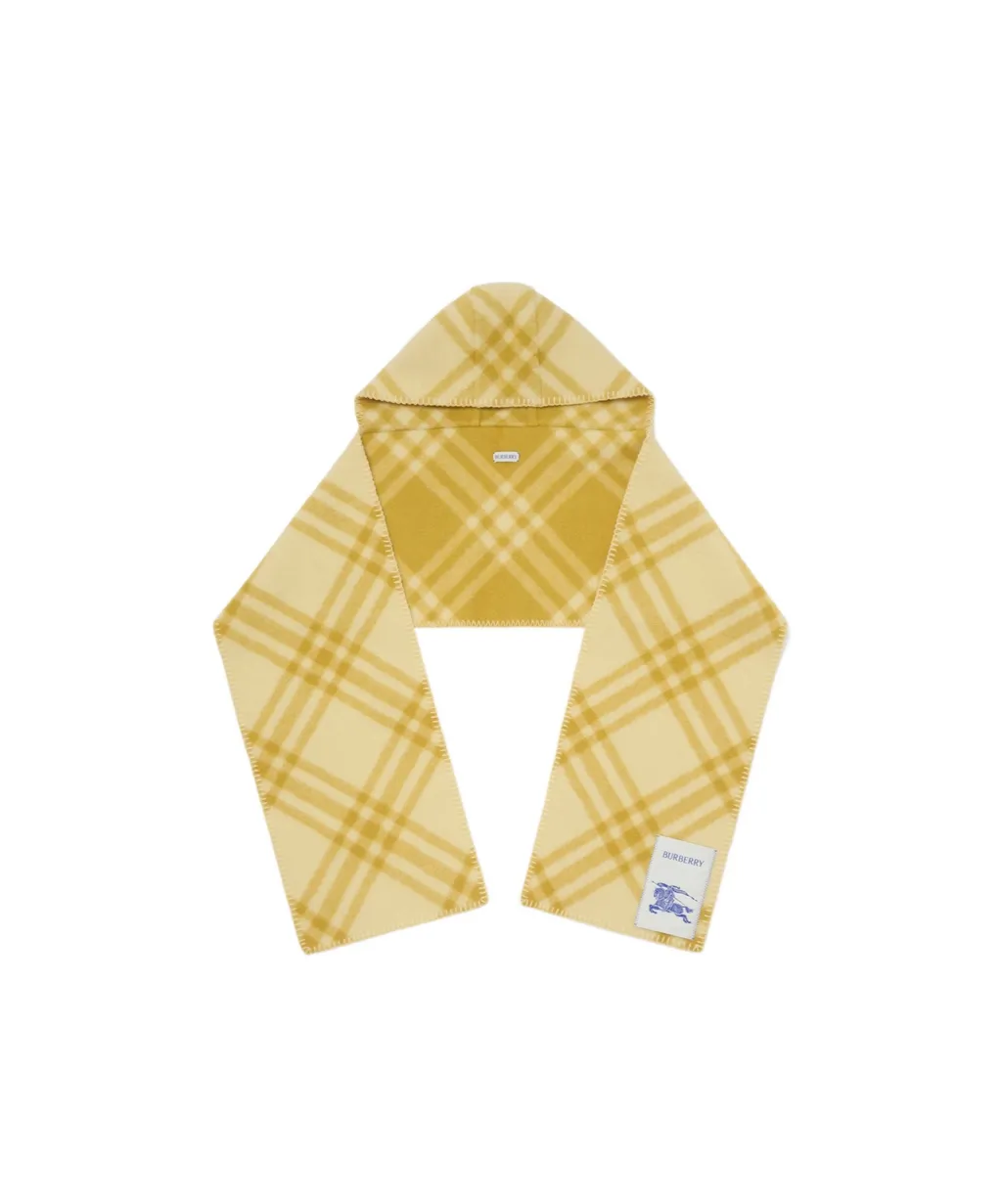 Checked Hooded Scarf