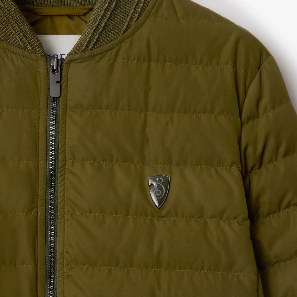 Logo Plaque Quilted Down Jacket