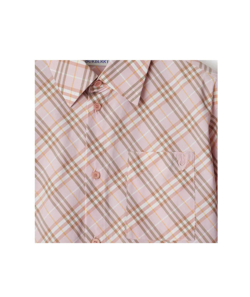 Logo Embroidered Checkered Shirt