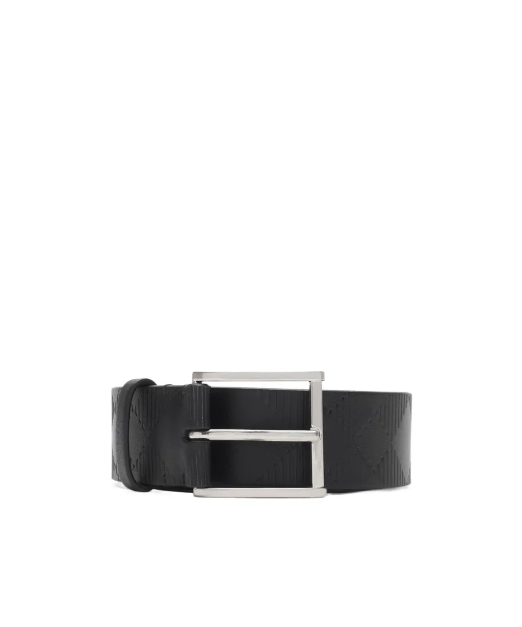 Checked Buckled Belt