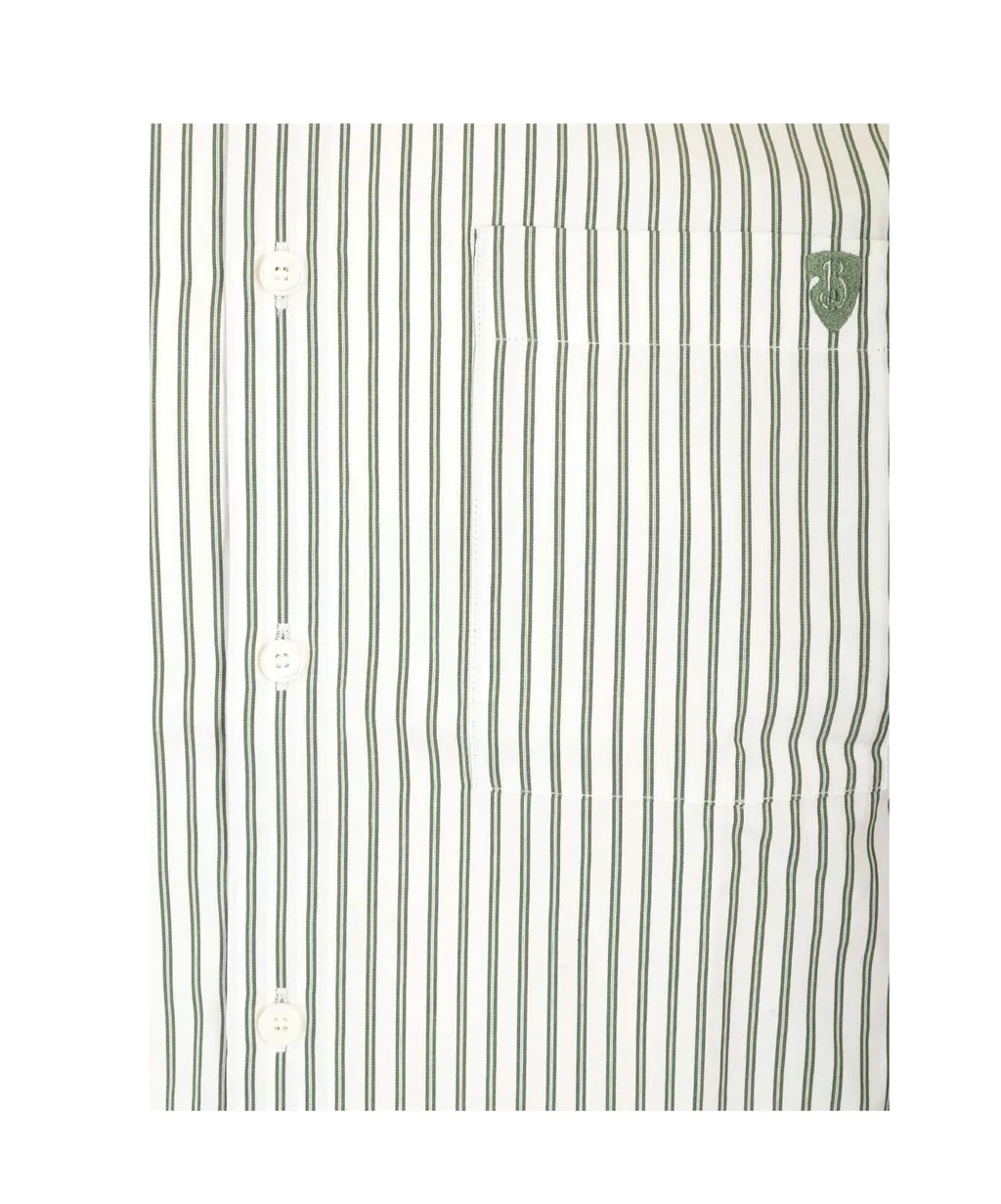 Logo Embroidered Striped Shirt