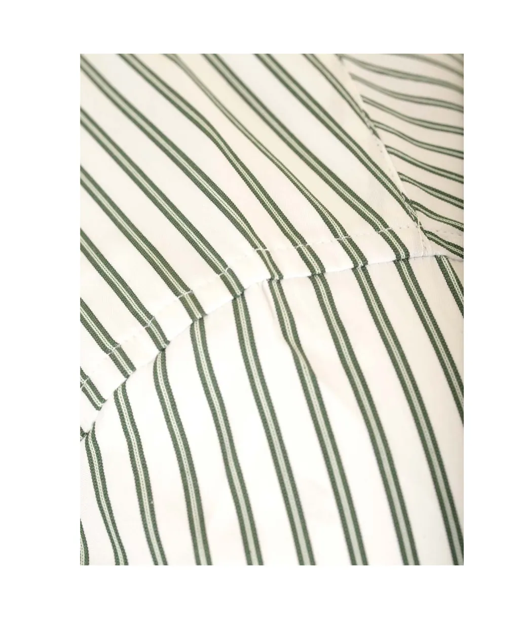 Logo Embroidered Striped Shirt