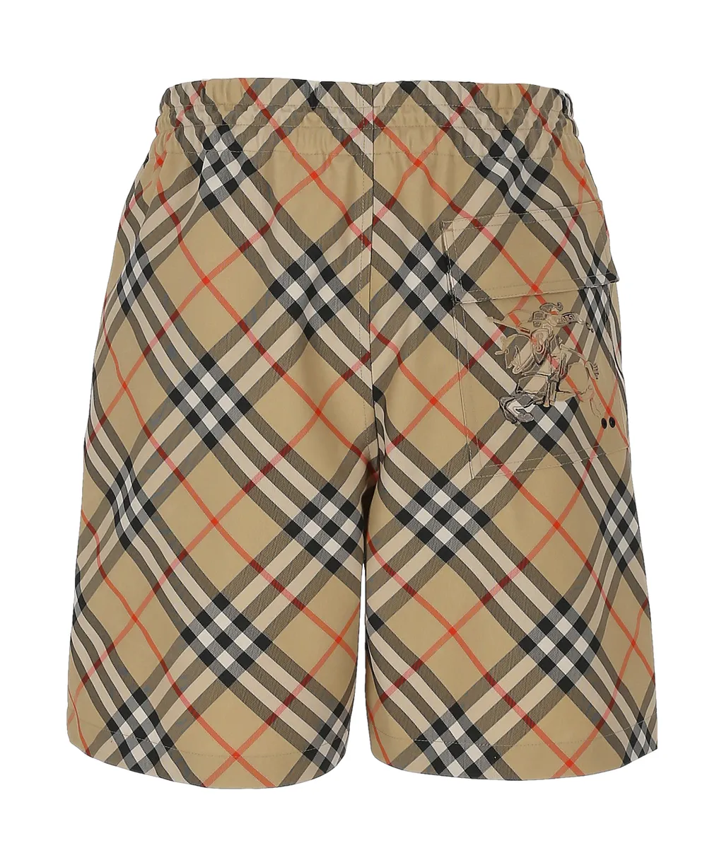 Check Printed Bermuda Shorts