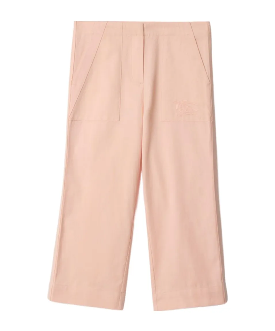 Equestrian Knight Embroidered Wide-Leg Trousers