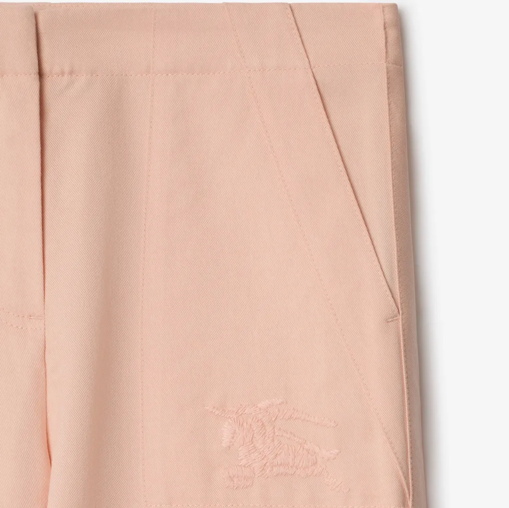 Equestrian Knight Embroidered Wide-Leg Trousers