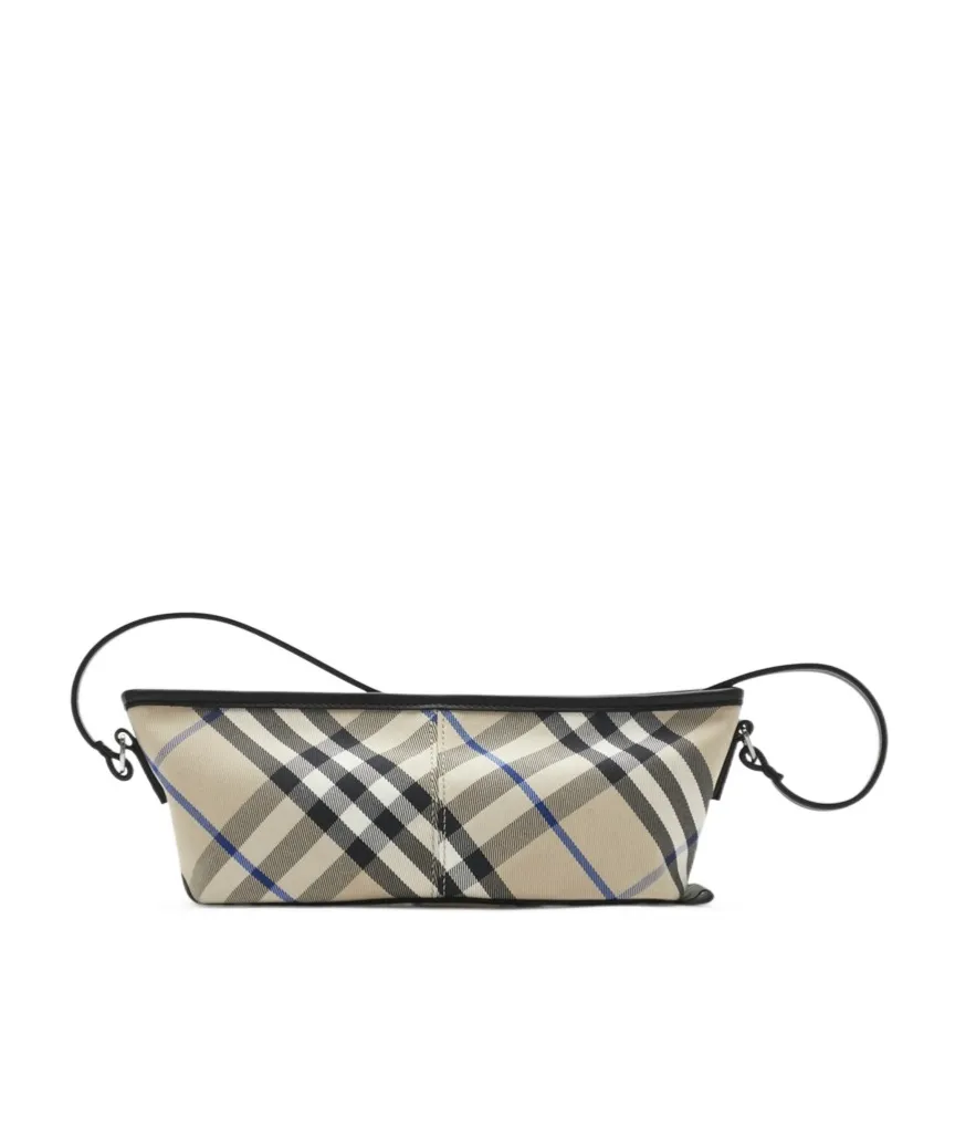Vintage Check-Pattern Zipped Shoulder Bag