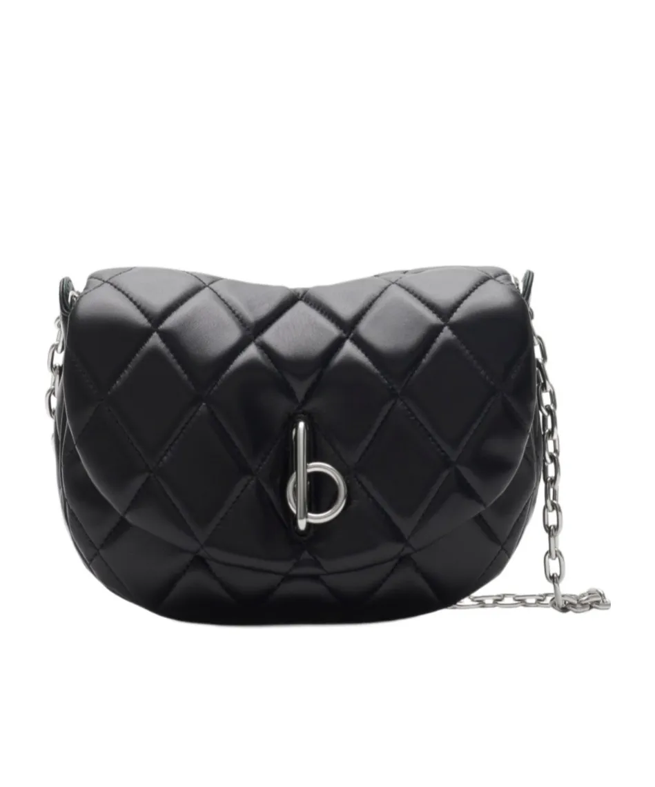 Quilted Rocking Horse Chain-Linked Crossbody Bag