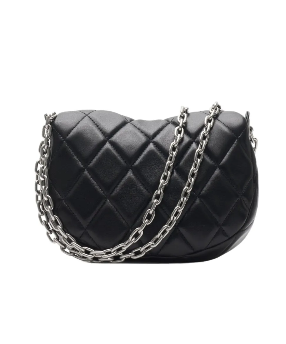 Quilted Rocking Horse Chain-Linked Crossbody Bag