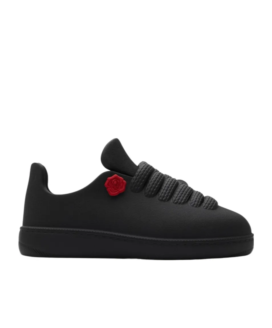 Bubble Flower Embellished Lace-Up Sneakers