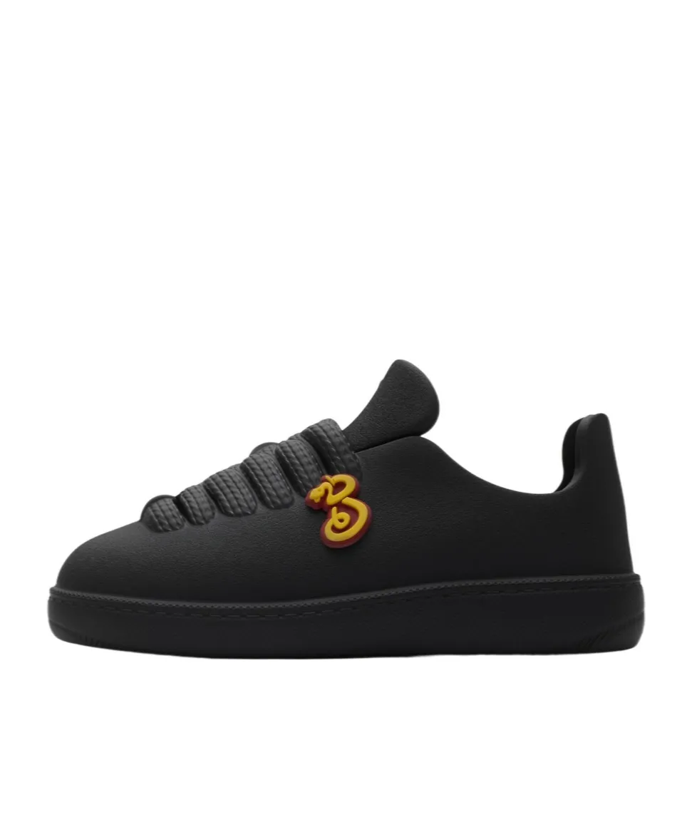Bubble Flower Embellished Lace-Up Sneakers