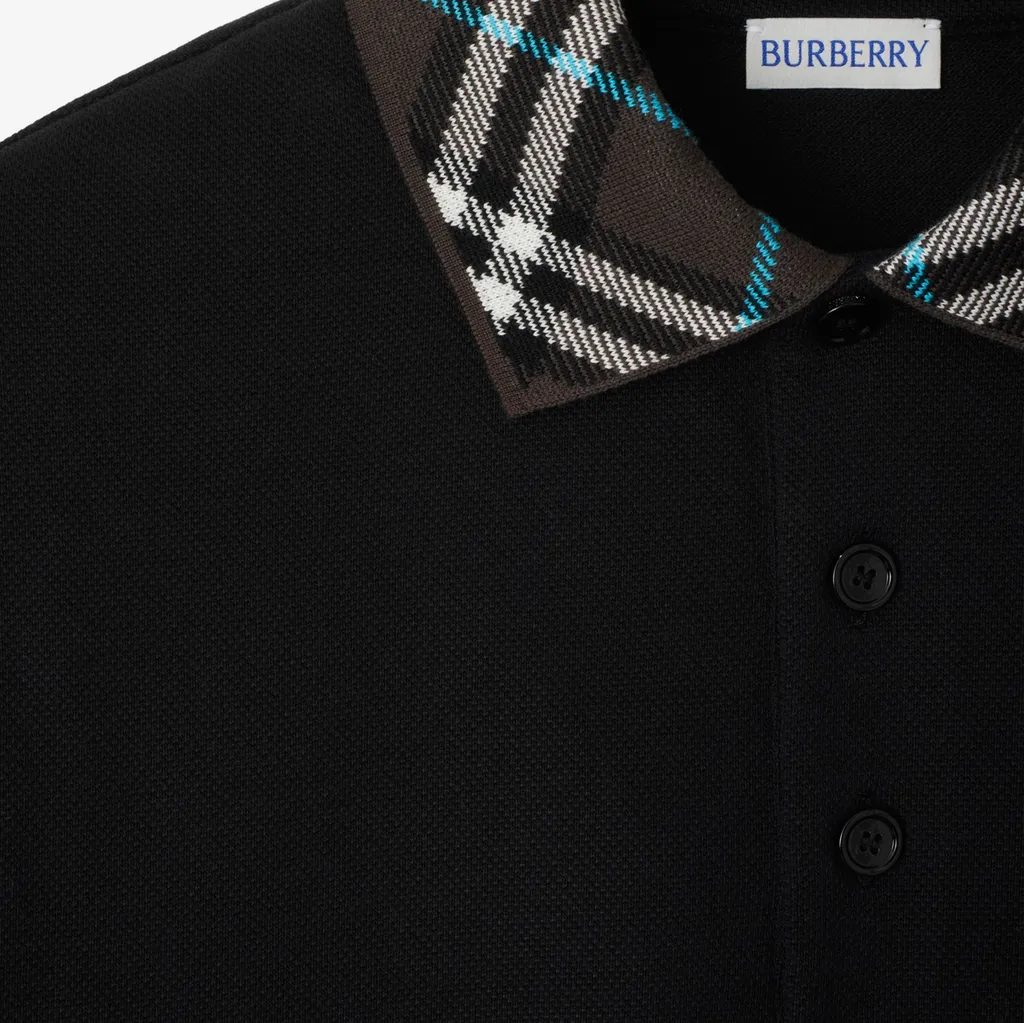 Checked Short Sleeved Polo Shirt