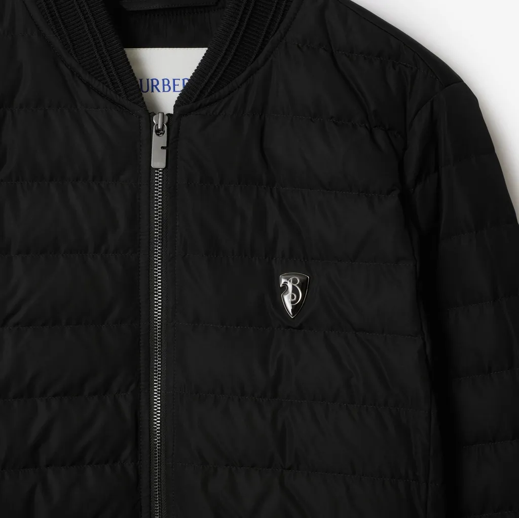 Logo Plaque Zipped Puffer Jacket