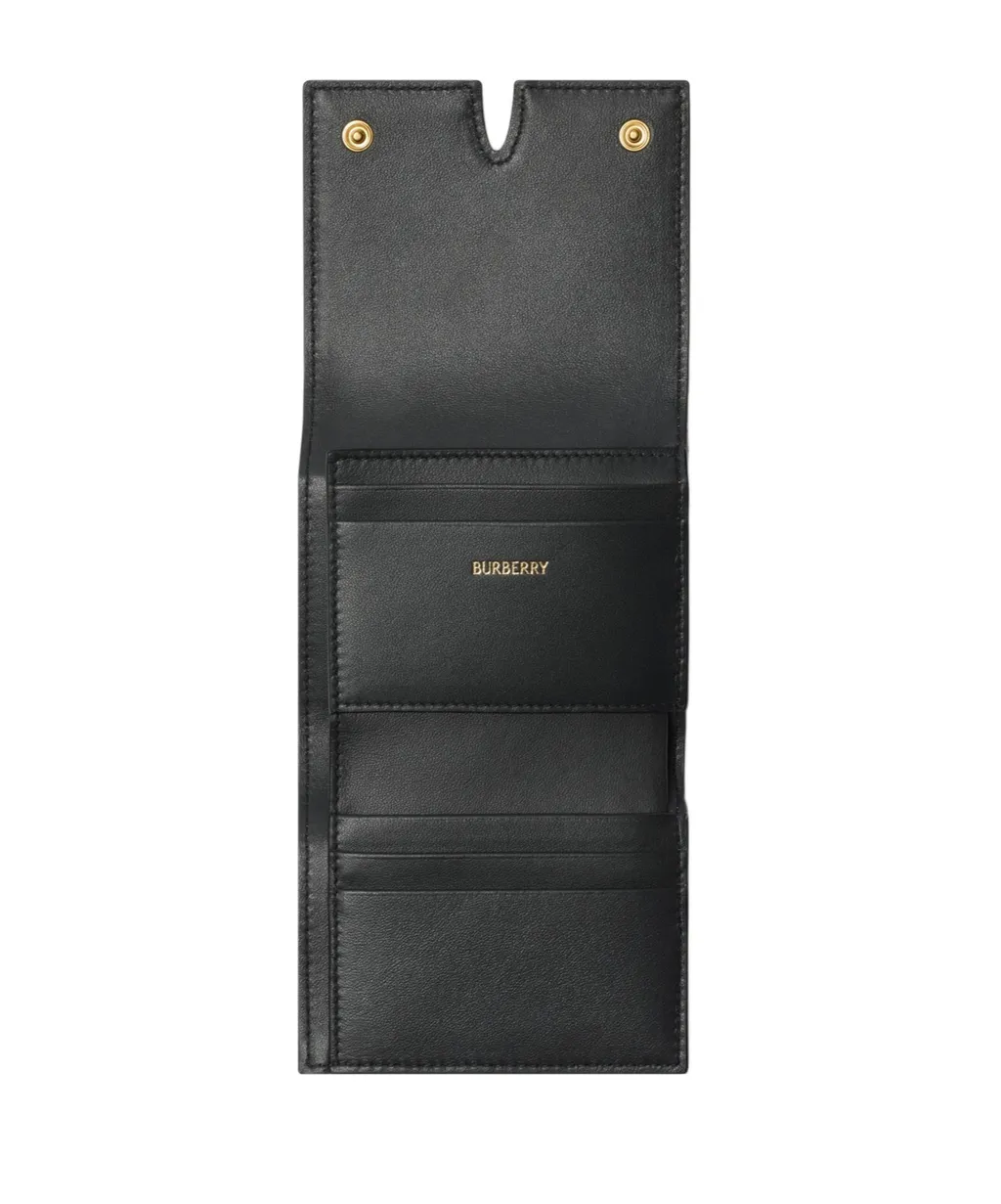 Vintage Check-Printed Snip Folded Wallet