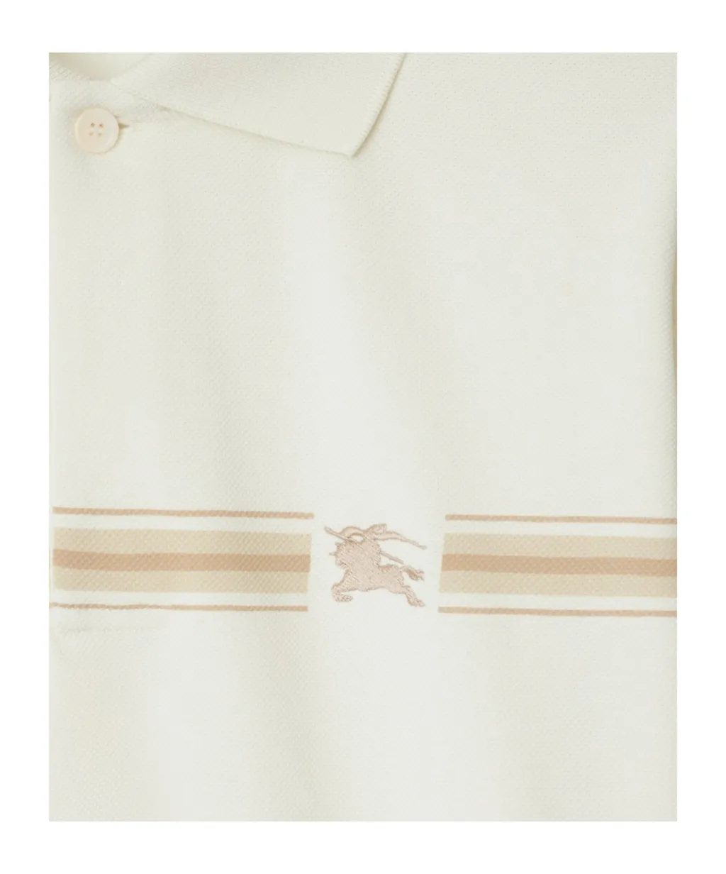 Ekd Embroidered Striped Polo Shirt