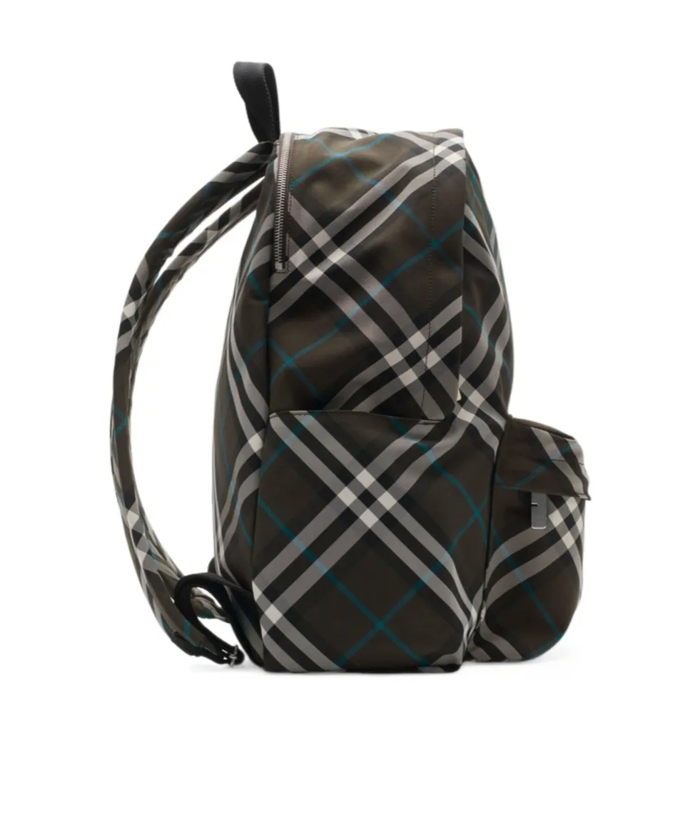 Vintage Checked Zipped Backpack