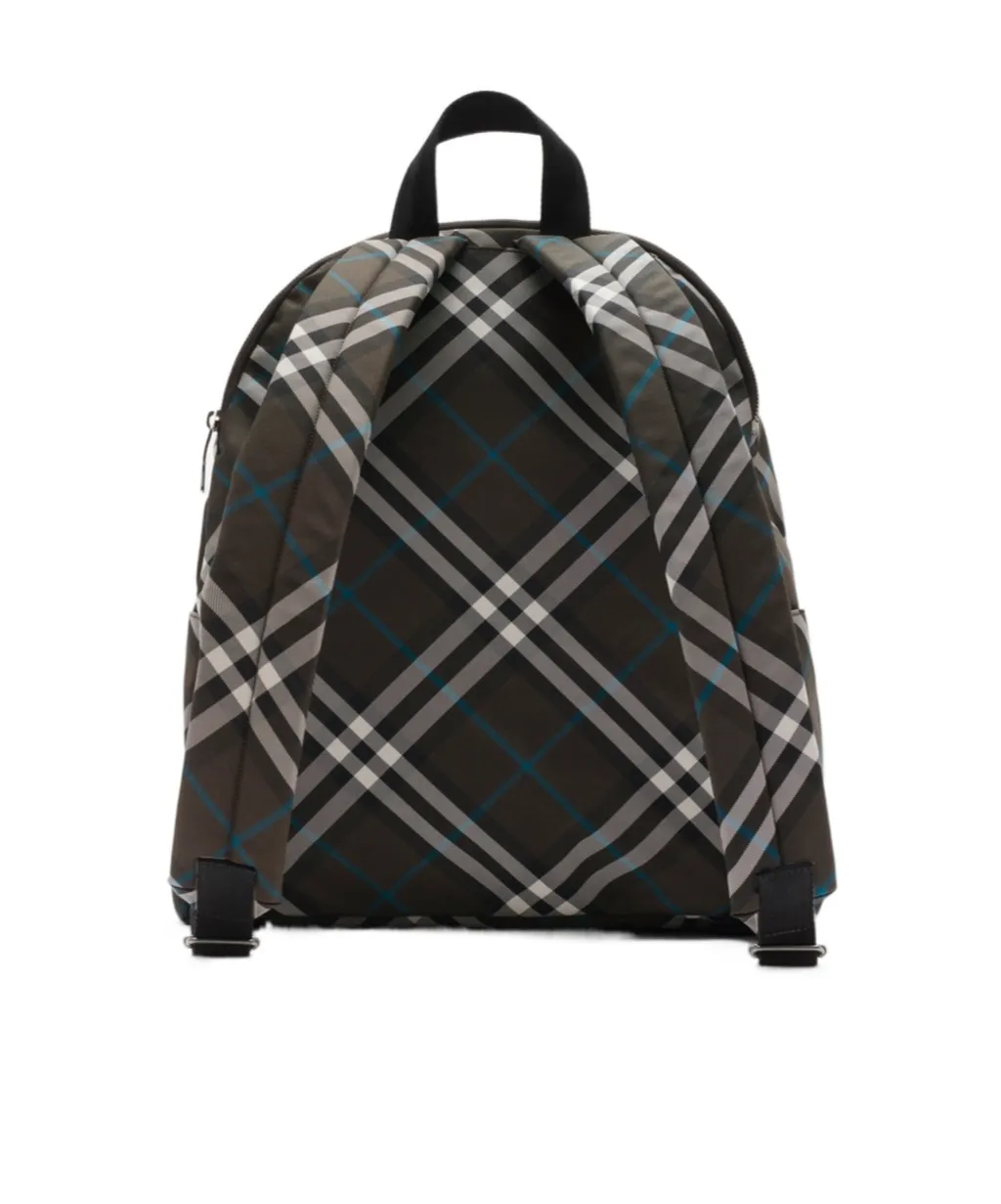 Vintage Checked Zipped Backpack