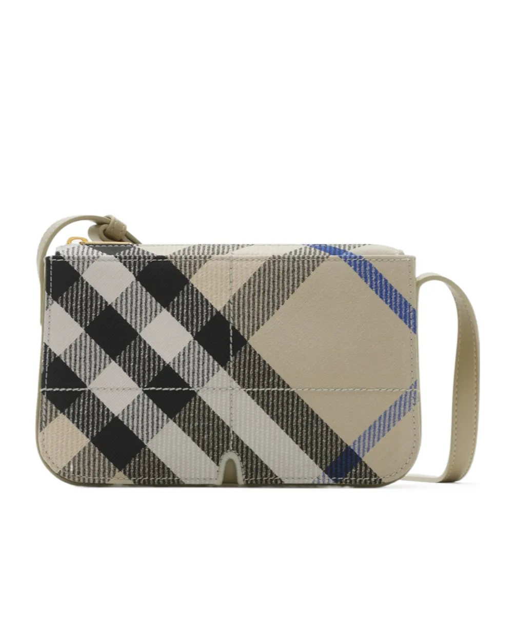 Snip Check Pattern Crossbody Bag