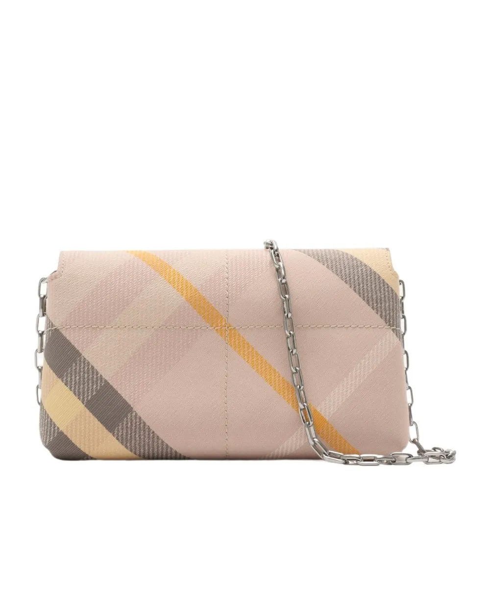 Checked Mini Snip Chain-Linked Clutch Bag