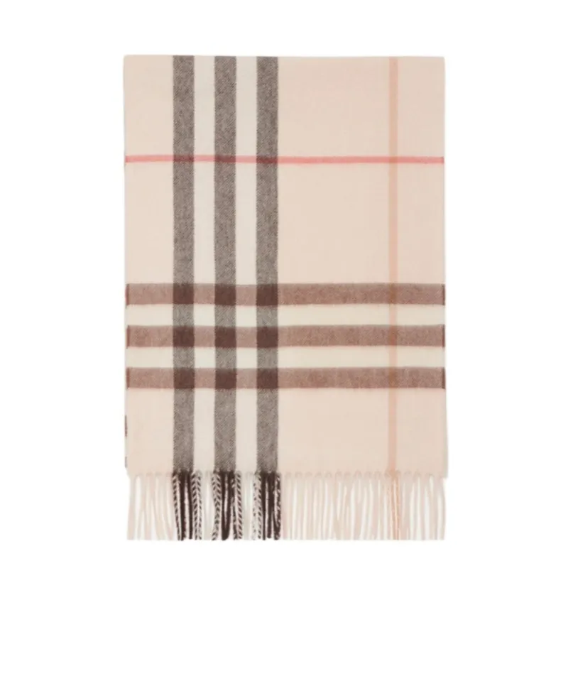 Checked Fringed Scarf
