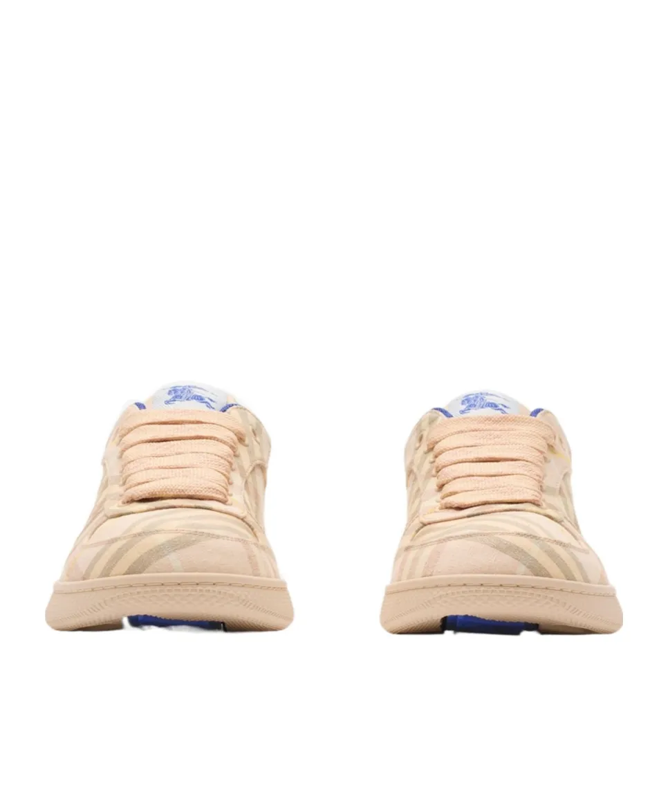 Checked Lace-Up Sneakers