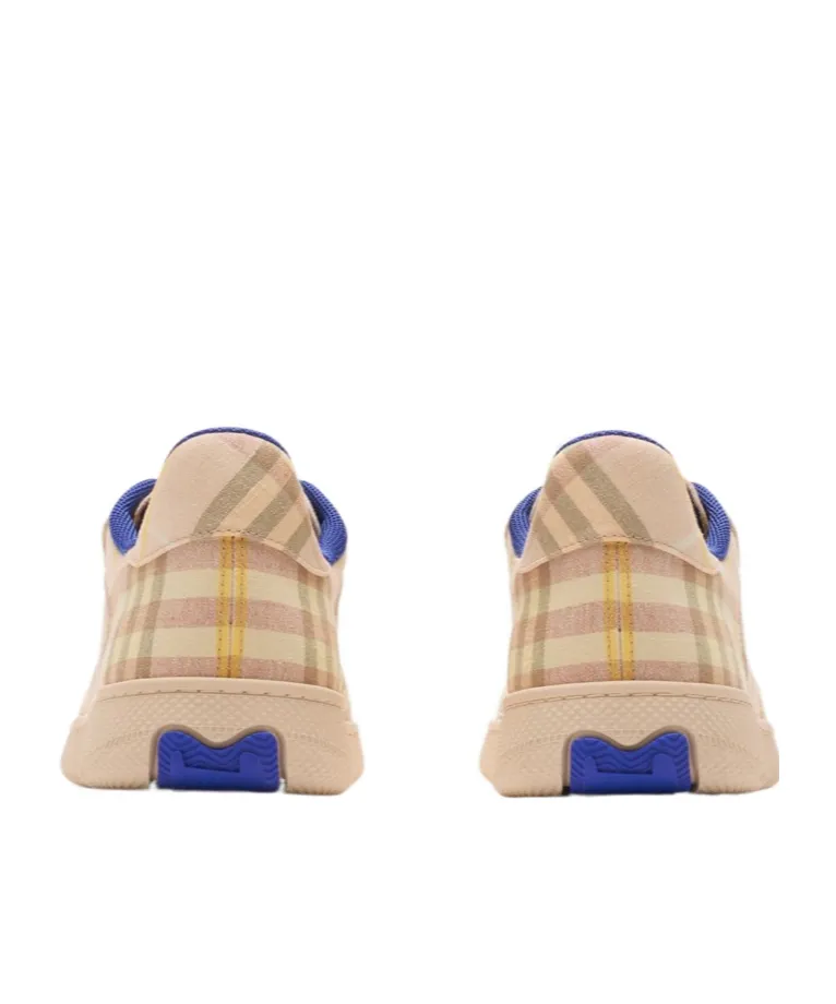 Checked Lace-Up Sneakers