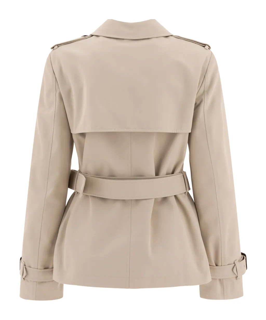 Double Breasted Belted Short Coat