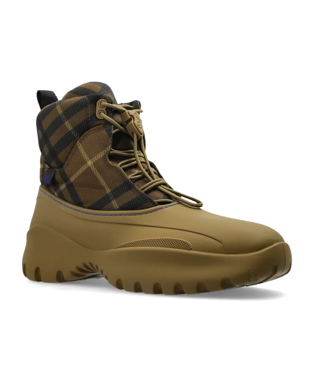 Checked Ankle Boots