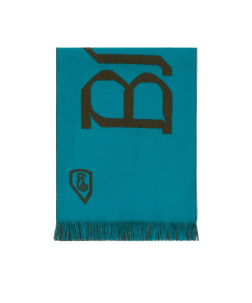 Logo Jacquard Fringed Scarf