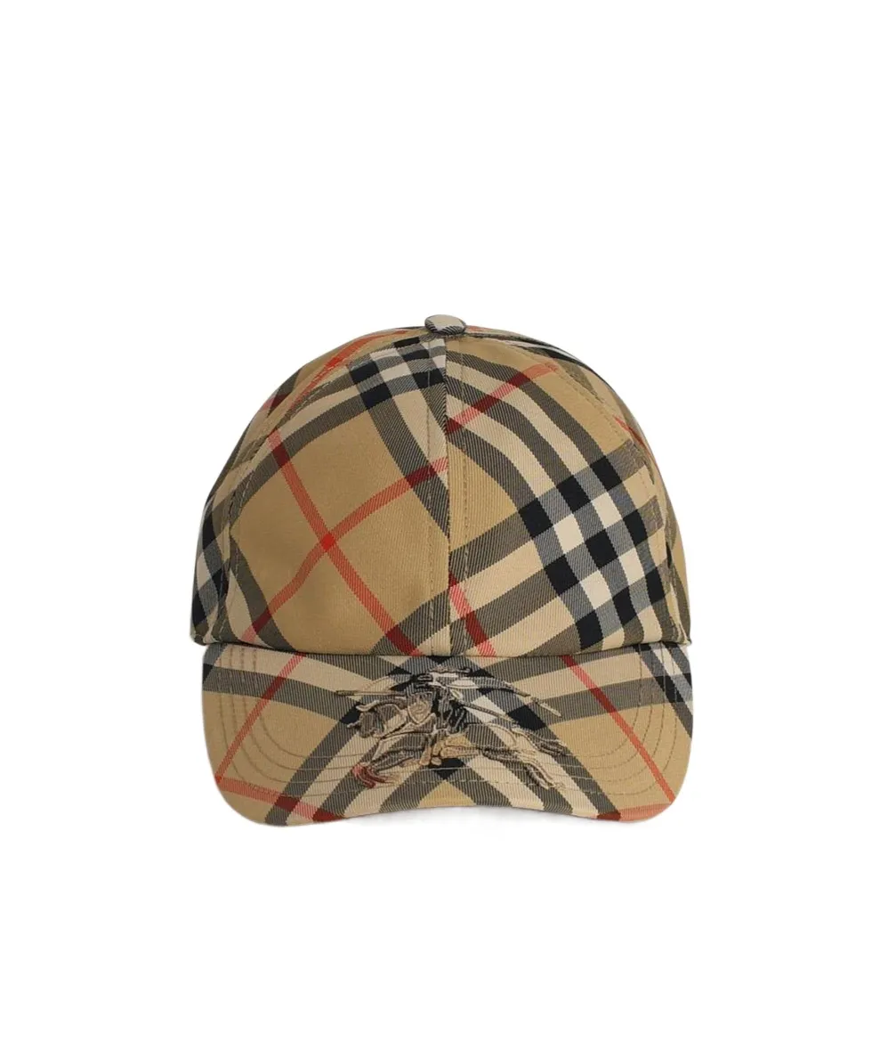 Check Printed Baseball Cap