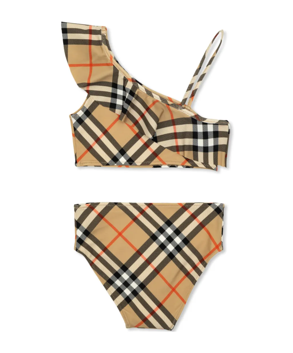Check Two-Piece Swimsuit