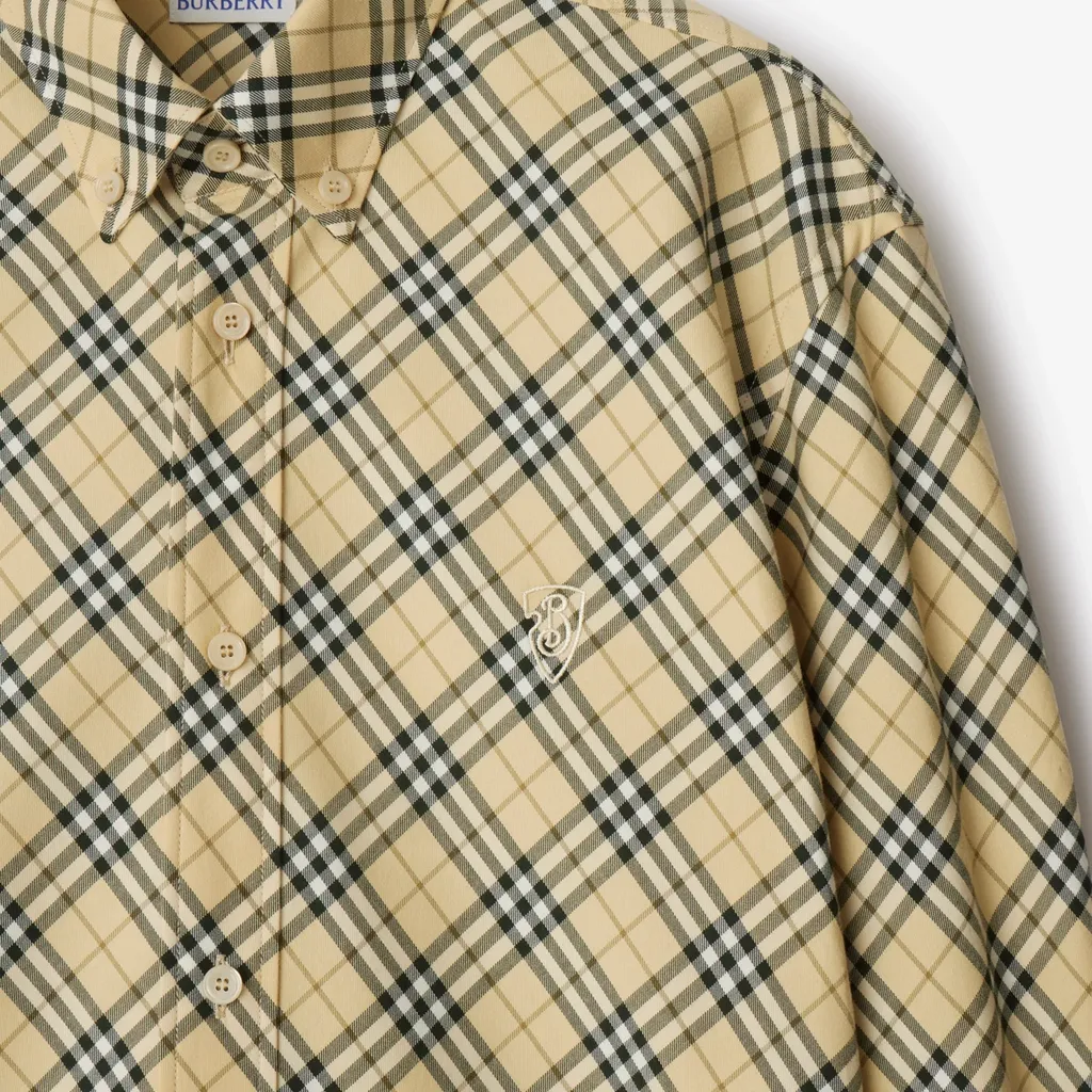 Logo Embroidered Checked Shirt