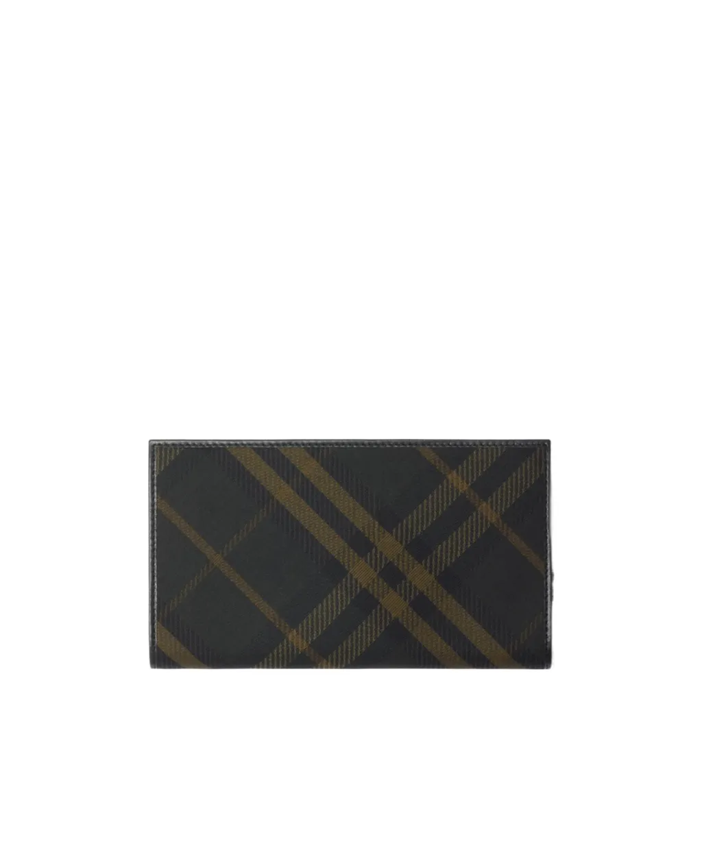 Checked Zipped Continental Wallet
