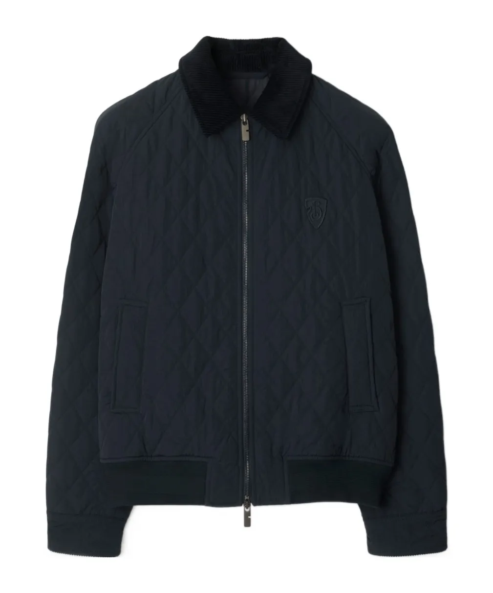 Logo-Embroidered Quilted Padded Jacket