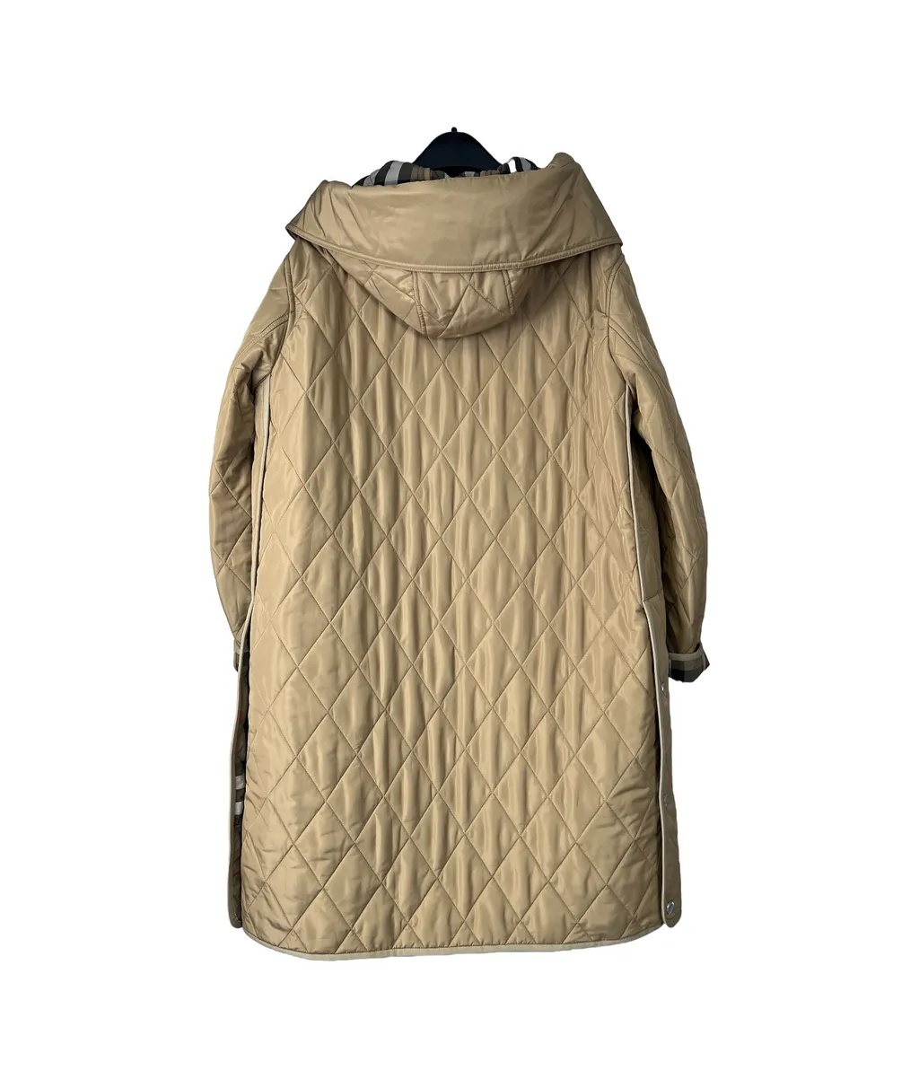 Long Hooded Quilted Coat