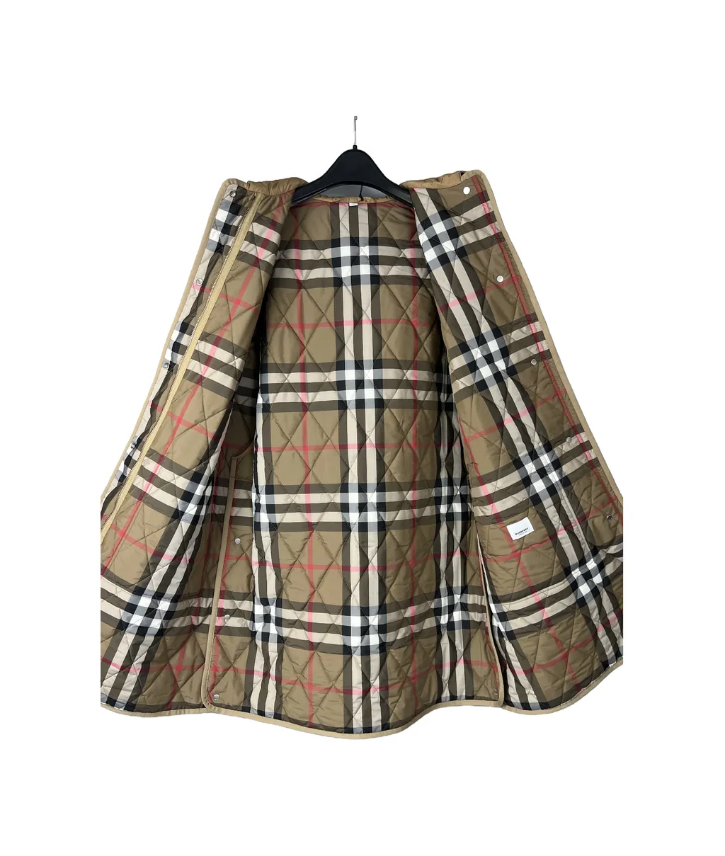 Long Hooded Quilted Coat