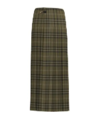 Check Printed Pleated Skirt