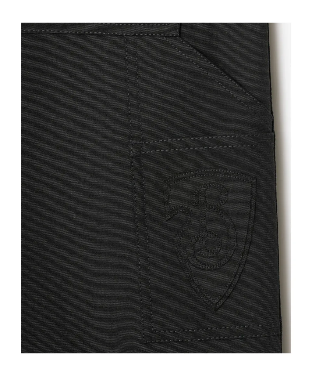 Logo Embroidered Turn-Up Cuff Trousers