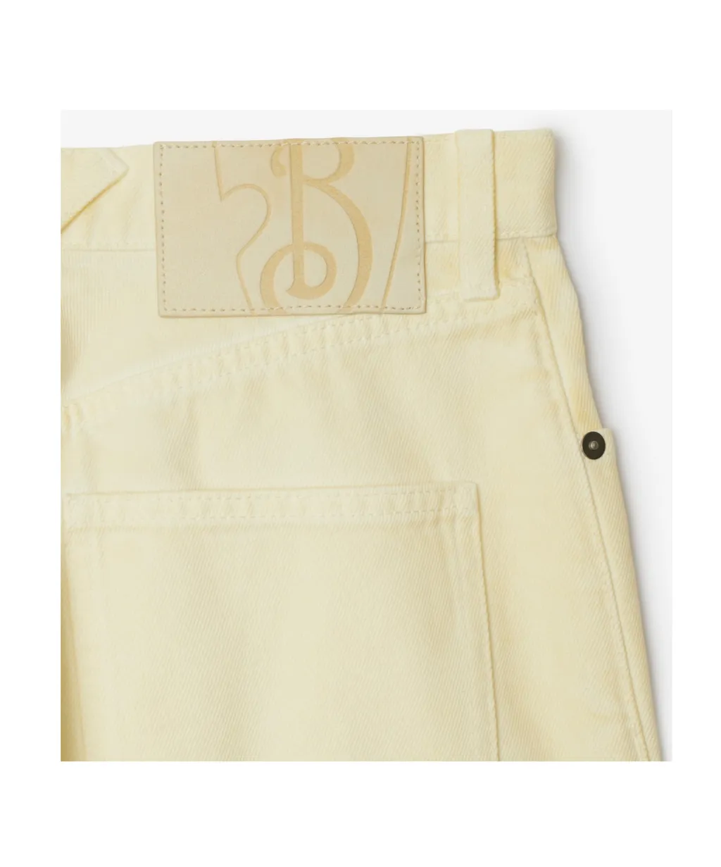 Checkered Logo Patch Straight-Leg Jeans