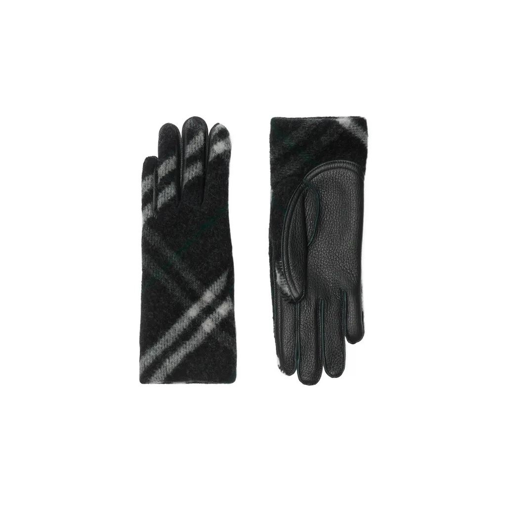 Check Wool Gloves