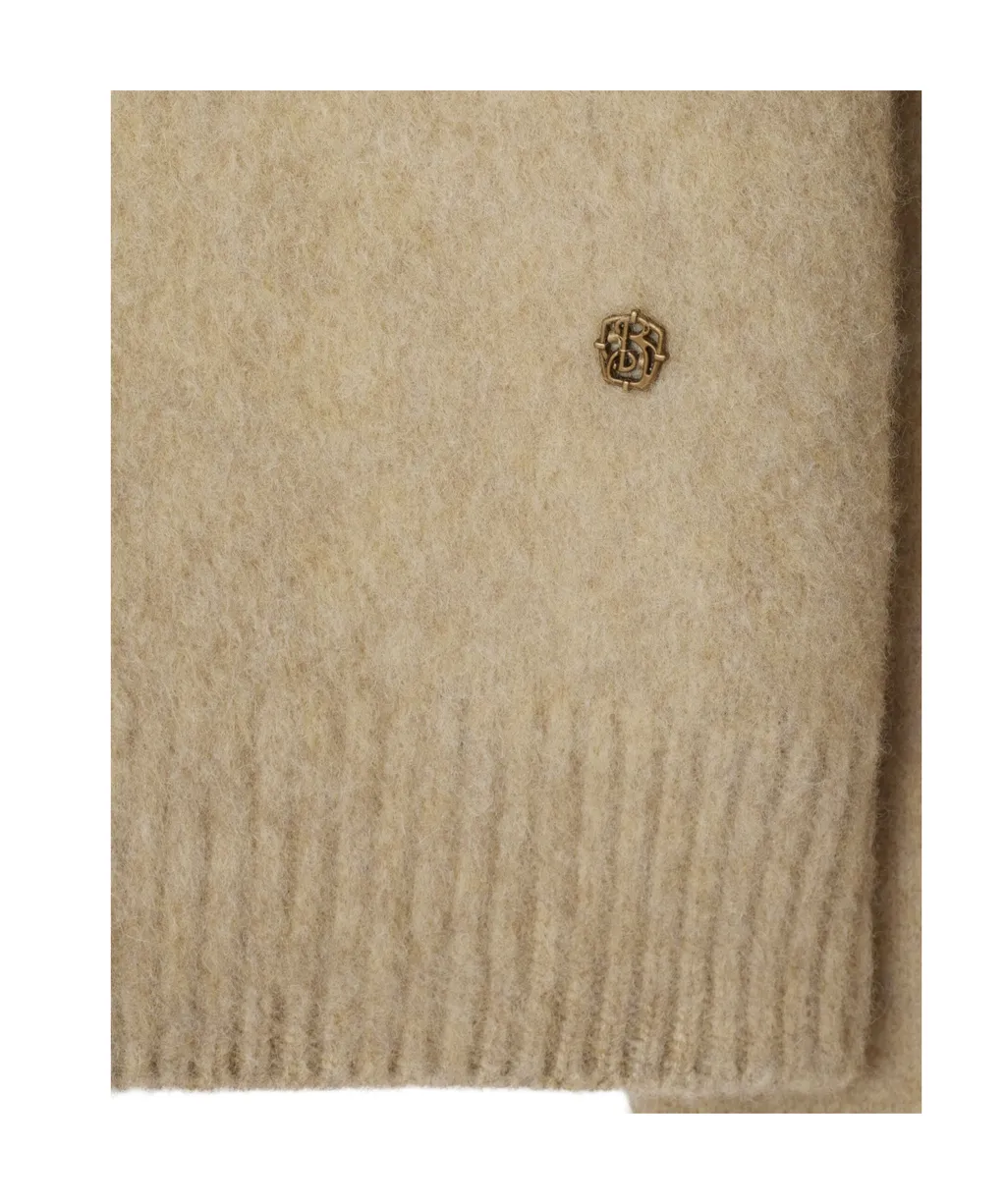 Plunging V-Neck Knitted Jumper