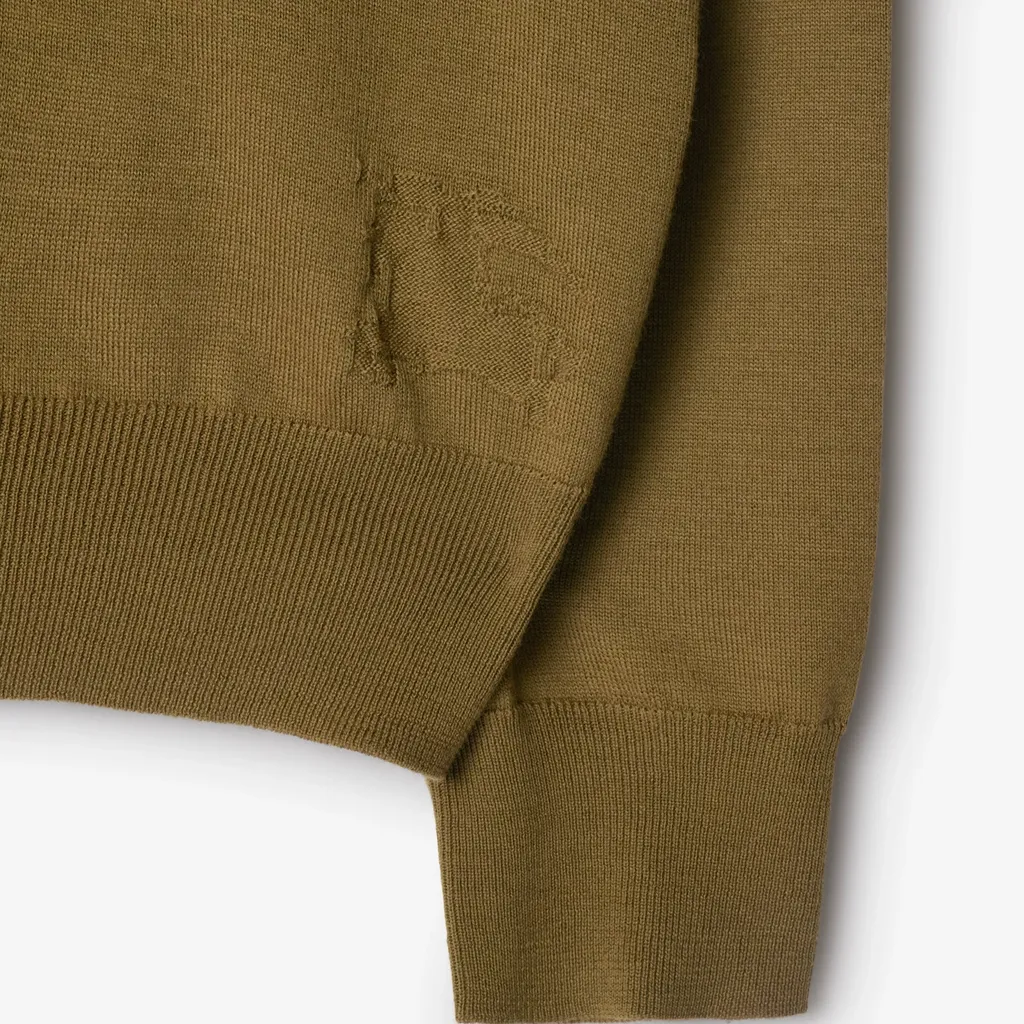 Long-Sleeve Wool Polo Shirt