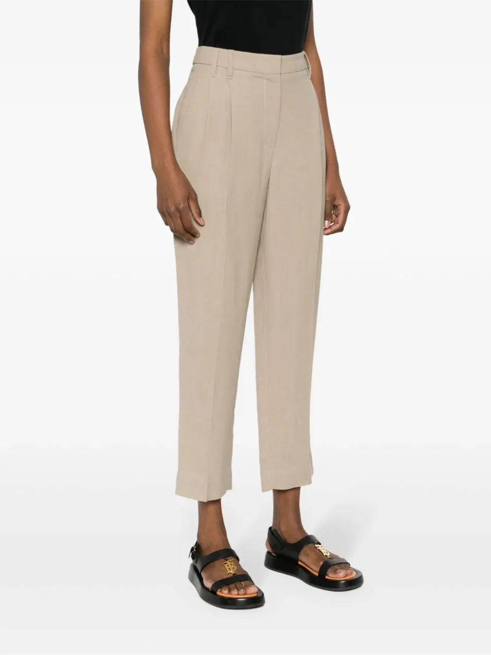 Cropped Tapered Trousers