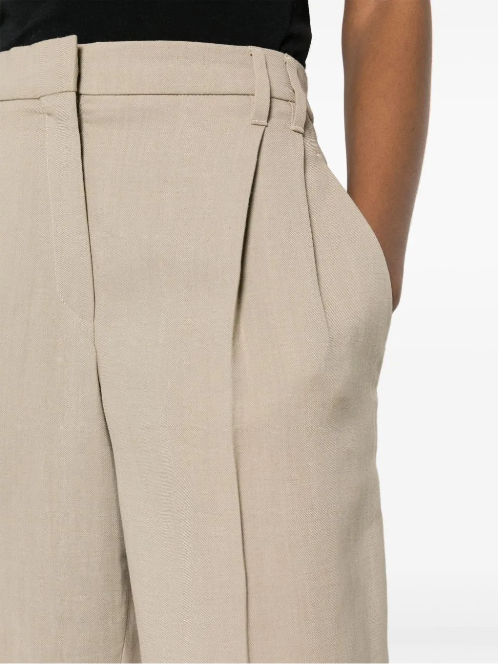 Cropped Tapered Trousers